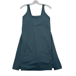 Old Navy Active PowerSoft Exercise Dress Small Teal Blue Built-in Bra Shorts S